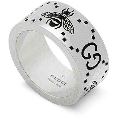 Gucci Anello con incisione ape e GG